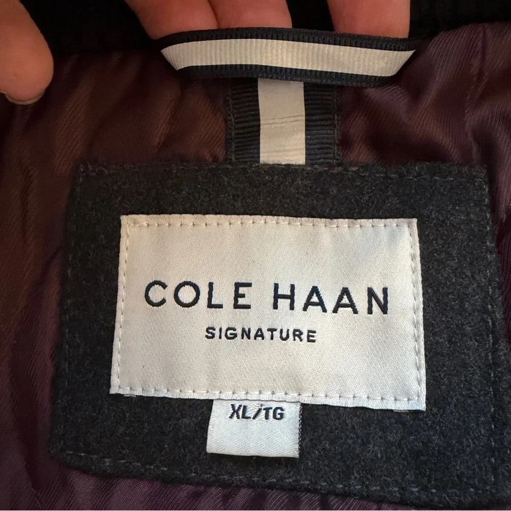 Cole Haan Wool Blend Mens Jacket Size XL Professional Car Coat Heavy Weight